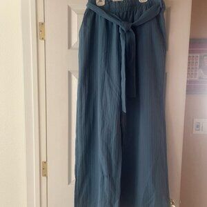 SHEIN Blue Wide-Leg Pants